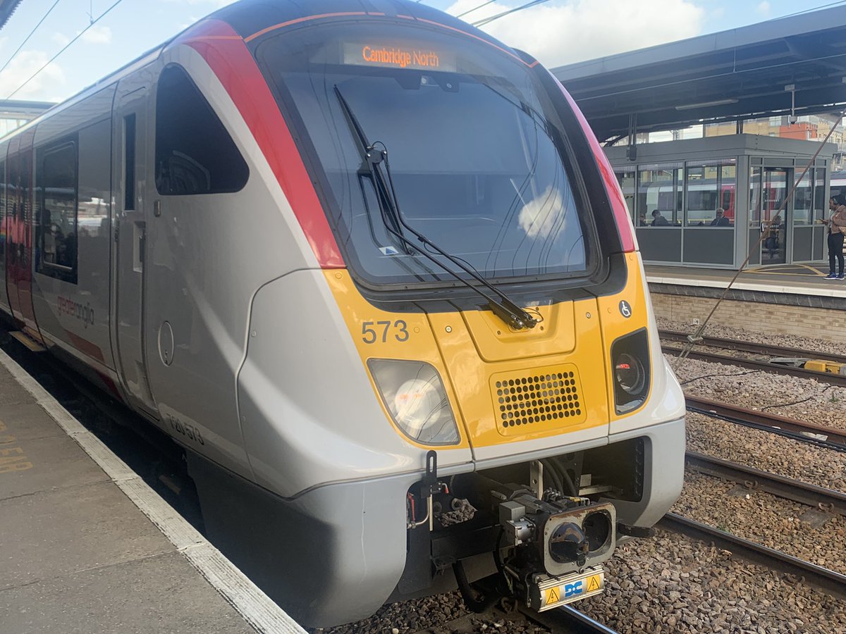 PlatformEdge1's tweet image. Out of the West Midlands today, visited Cambridge. Also my first time on a Greater Anglia train which is good 👍 #Class720 #Class379