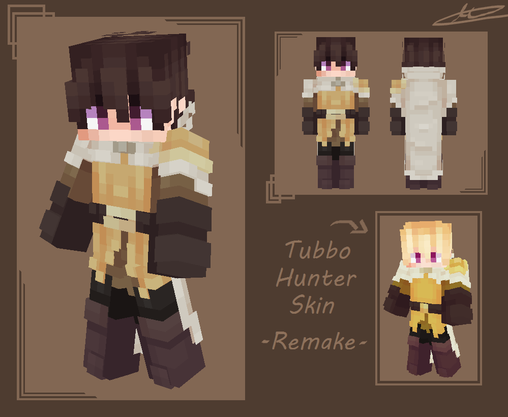 Masky🎗🦊 on X: -,' Tubbo Hunter Skin Remake - I finally remade my tubbo  hunter skin (aka. probably the best thing I have ever created and that  started it all <3) 