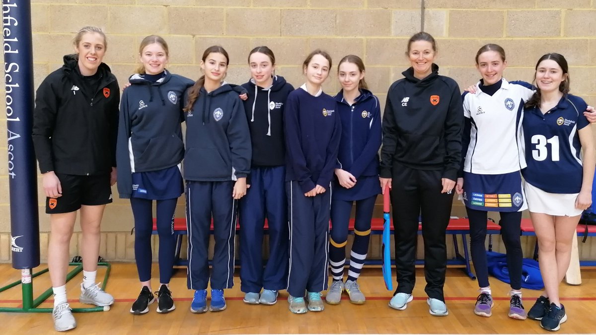 HeathfieldAscot's tweet photo. We welcomed Charlotte Edwards CBE to Heathfield today. Charlotte, the leading women's cricketer of the modern era, played for England over 300 times. She gave a coaching workshop to our sports department, along with an interactive demonstration with our Sports Scholars #Cricket https://t.co/5bakvh35w3