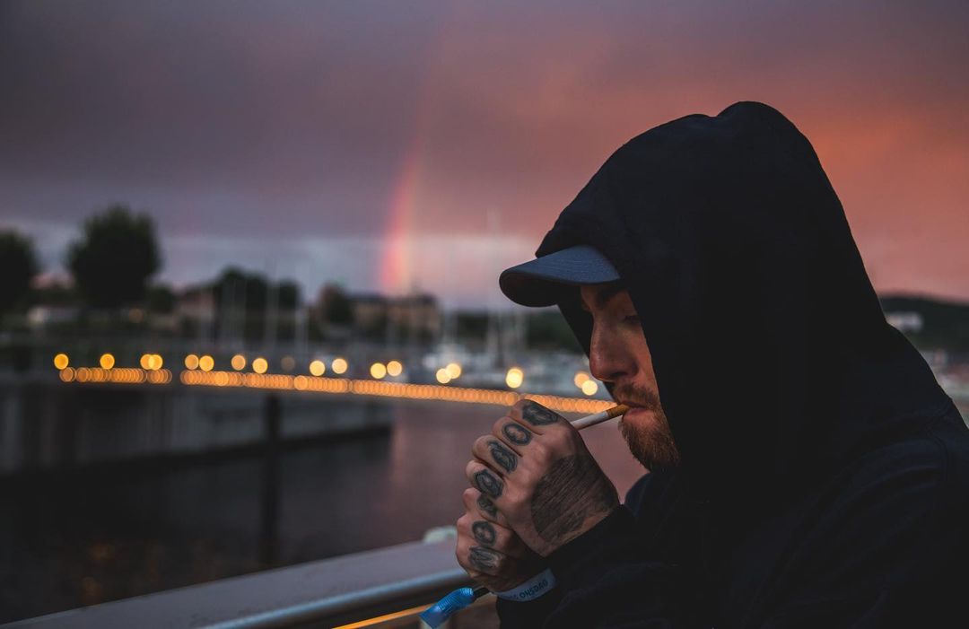 _c_l_o__'s tweet photo. Mac Miller and a rainbow photographed by Justin Boyd https://t.co/rWS9Puc14v