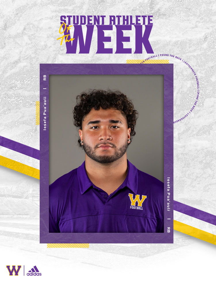 WIUFootball's tweet photo. Congratulations to this week's Offensive Student Athlete of the Week Iosefa Pua'auli!

#POUNDtheROCK https://t.co/gn7wmq56yz