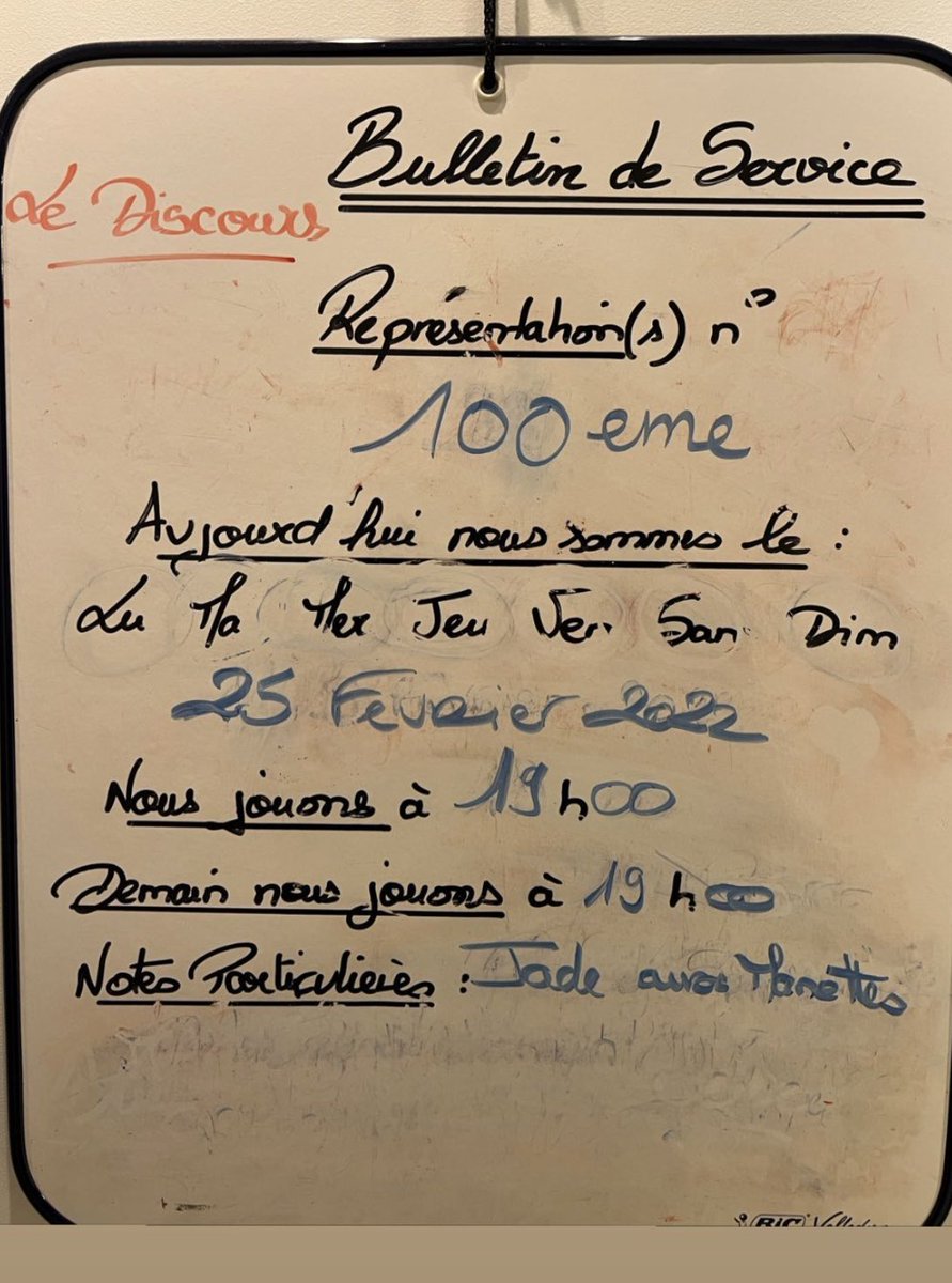 100e représentation de Le Discours ce soir !! 👏👏👏 
<a href="/simonastierHC/">Simon Astier</a>