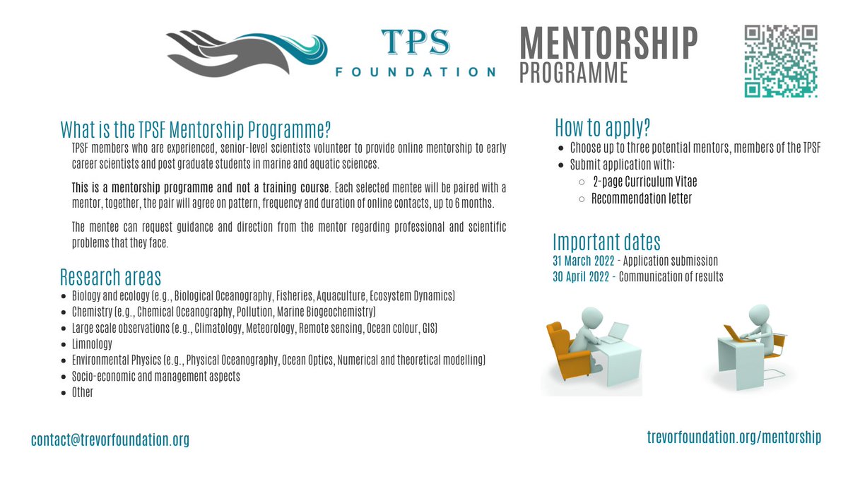 trevorfondation's tweet photo. Want to be mentored by a leading ocean scientist? Applications invited for our mentorship program.
For more info visit - https://t.co/w3lnhglwK7.
#OceanOpportunities #TrevorPlatt https://t.co/qDykJSfXXc