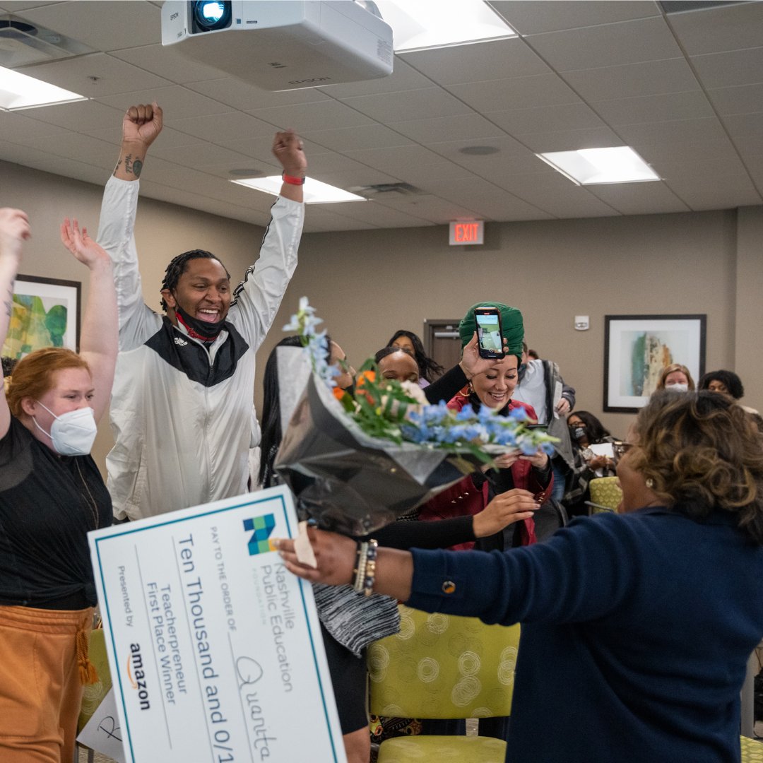 NPEF (@nashvillepef) on Twitter photo Congratulations to Quanita Adams, our Teacherpreneur 1st place winner! Quanita, a teacher at <a href="/PearlCohnHS/">Pearl-Cohn</a>, earned a $10,000 prize and seed funding to pilot her idea for creating a network of supports for novice teachers in schools that experience high teacher turnover. (1/3) Congratulations to Quanita Adams, our Teacherpreneur 1st place winner! Quanita, a teacher at <a href="/PearlCohnHS/">Pearl-Cohn</a>, earned a $10,000 prize and seed funding to pilot her idea for creating a network of supports for novice teachers in schools that experience high teacher turnover. (1/3)
