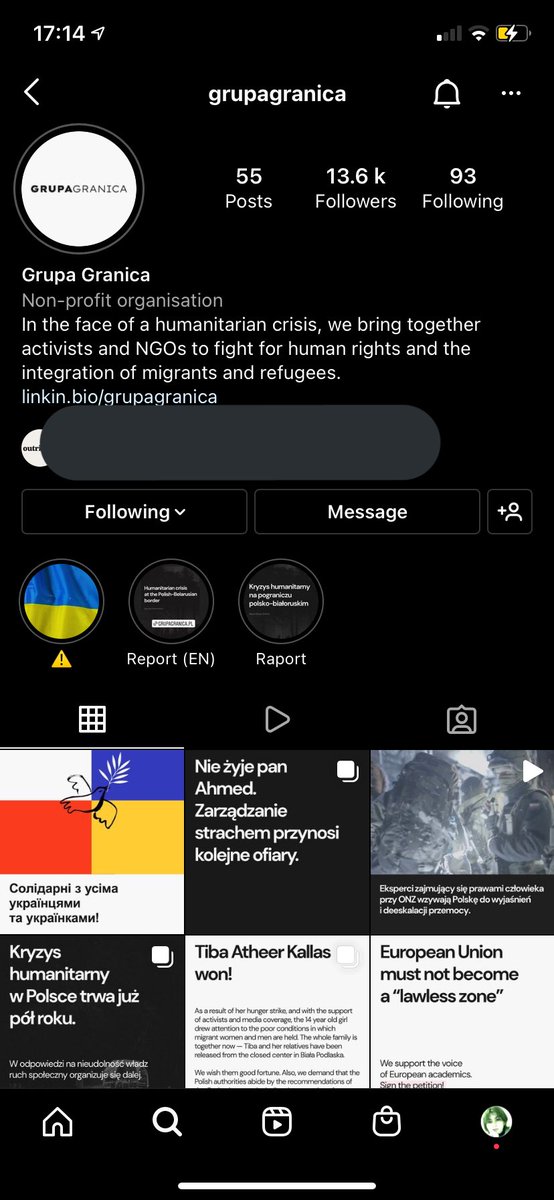 tsaricide's tweet photo. for non-ukrainian refugees from ukraine who have issues with crossing the polish border, let them know to try to contact @GrupaGranica on instagram or facebook, they’ve been helping african refugees on the polish-belarusian borders for months now. https://t.co/yBJZfHHJi4