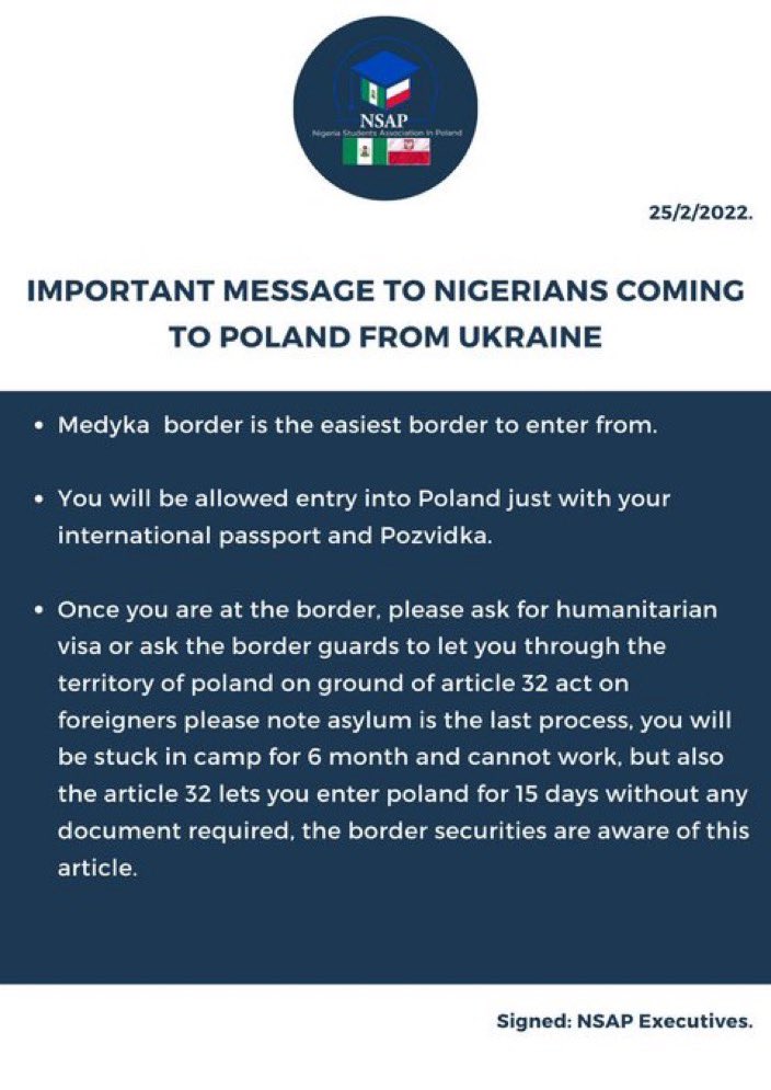 wakawaka_doctor's tweet photo. 📌Info for Nigerians looking to move out of Ukraine 

Please read retweet and share https://t.co/kc6lQDfrqb
