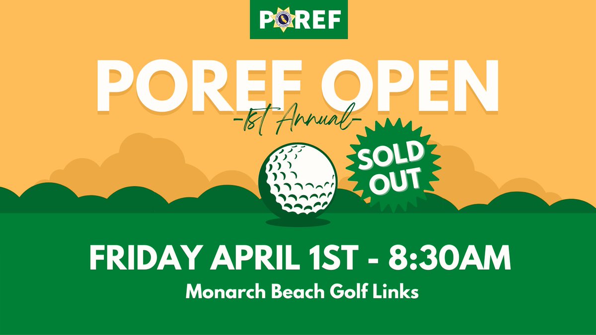 PORACalifornia's tweet photo. It's Sold Out! We're finally hosting our 1st annual POREF Open Tournament after two mulligans @MonarchBeachGL! πβ³Thank you to all the teams that registered! Missed the opportunity to sign up? Click the link to join the waitlist: https://t.co/G9ZvF0eFiX #POREFOpen #WeArePORAC https://t.co/rRmMCxLW1c