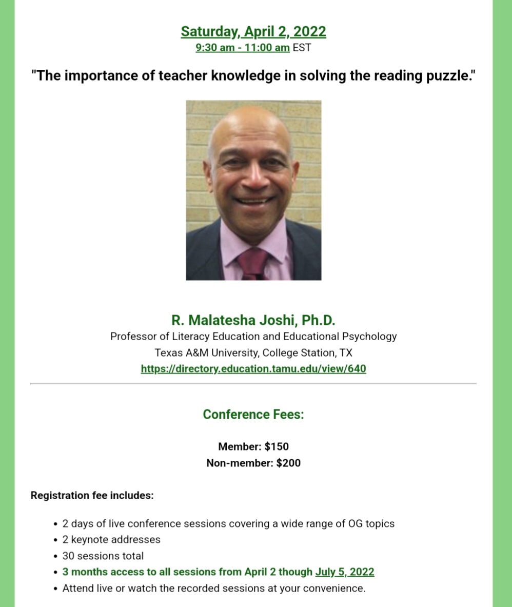 CommLearnPTI's tweet photo. Excited to be an assisting organization for the Orton-Gillingham Academy's Annual spring conference on April 1-2! Register now for the 2-day virtual conference with on-demand access to 30 sessions. https://t.co/xtDVpTjsze #dyslexia #PD #CEUs #teachers #reading #AOGPE https://t.co/0IKf8oUMtO