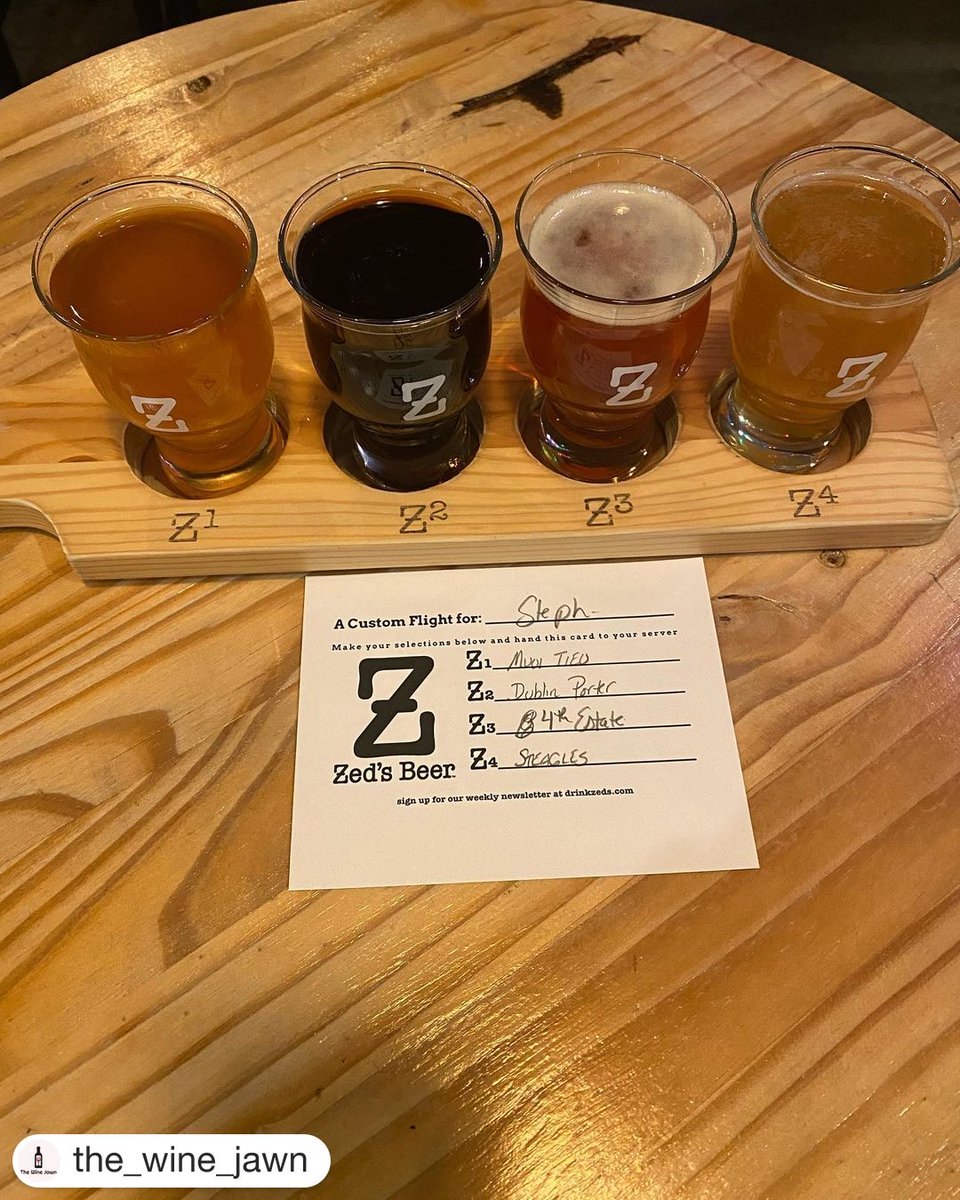 drinkzeds's tweet photo. Starting the day with this great #FridayFlight pic from @the_wine_jawn. Get your weekend started by creating a flight of your own! We’re open 4-10 #craftbeerflight #fridaybeers #repost #njcraftbeer #njbeer #drinklocal #drinkzeds https://t.co/isdYSsPFaF