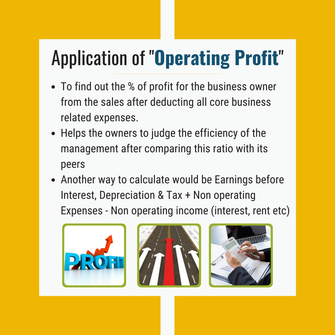 thinkaccompt's tweet photo. Because it excludes all non-essential components from the equation, operating profit is a very accurate indication of a company's health. Operating profit includes all costs that are required to keep the business functioning, 
#accounting #business #finance #accountant https://t.co/Wrcui68HUO