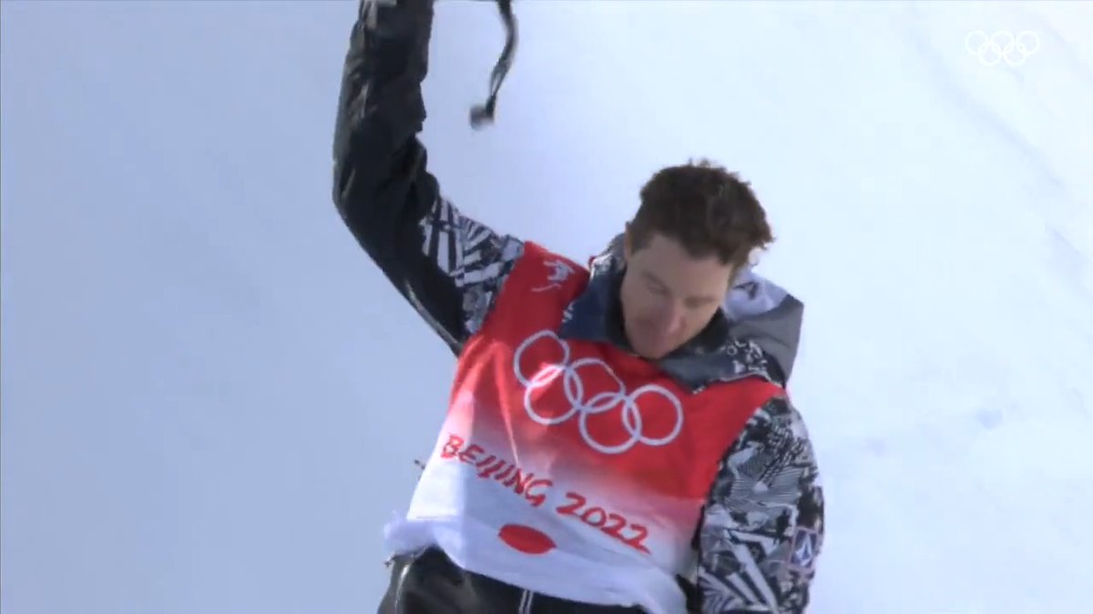 Shaun White full of emotion after his final Olympic run! 🏂 He(02)