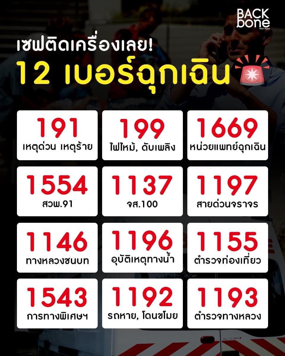 seenyaetummai's tweet photo. เพื่อใครมีเหตุฉุกเฉินอะไร saveเก็บไว้ก็ดีนะคะ #แตงโม https://t.co/mzwMkwVc7F