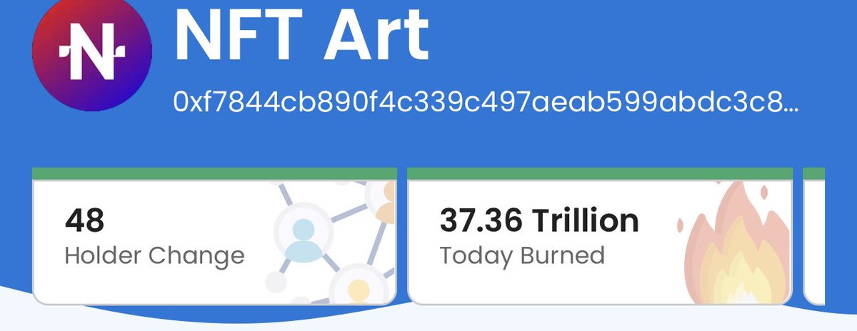 NFTCRYPTOGOD's tweet image. $NFTART BURNED OVER 37T IN 24 HOURS @EnterNFT 

#NFT #NFTGiveaway #NFTdrop #nftart #NFTartist #NFTCommmunity #NFTProject #crypto #cryptotrading #BNB #BSC #BSCGem #DeFi #blockchain #EnterNFT #EnterShillGang #EnterArmy #Metaverse #ETH #BTC #altcoin #1000x #Binance #cryptocrash #ADA
