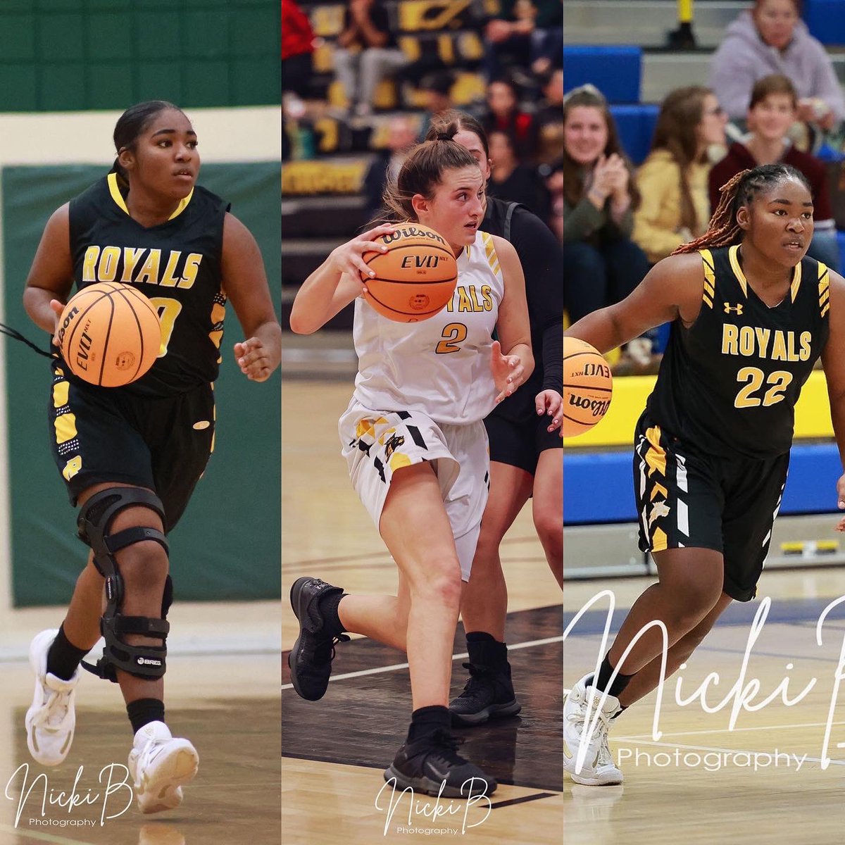 Congratulations to Sha’keria Joiner, Nicole Williams and Sha’kyra Joiner for being named @johnwatsonchev Player of Week this season! 🦁🏀 #rhs #royhigh #girlsbasketball #johnwatson #playeroftheweek #ballislife