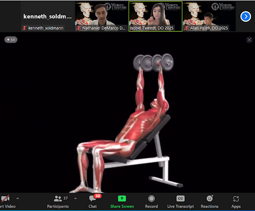 On 2/23, The Hippocrates Circle Kaiser Permanente program consisted of Western University med students joining JBMS students virtually for Anatomy 101. Students engaged in movement activities, as well as a robust ongoing chat where JBMS students asked thoughtful questions. #CJUSD