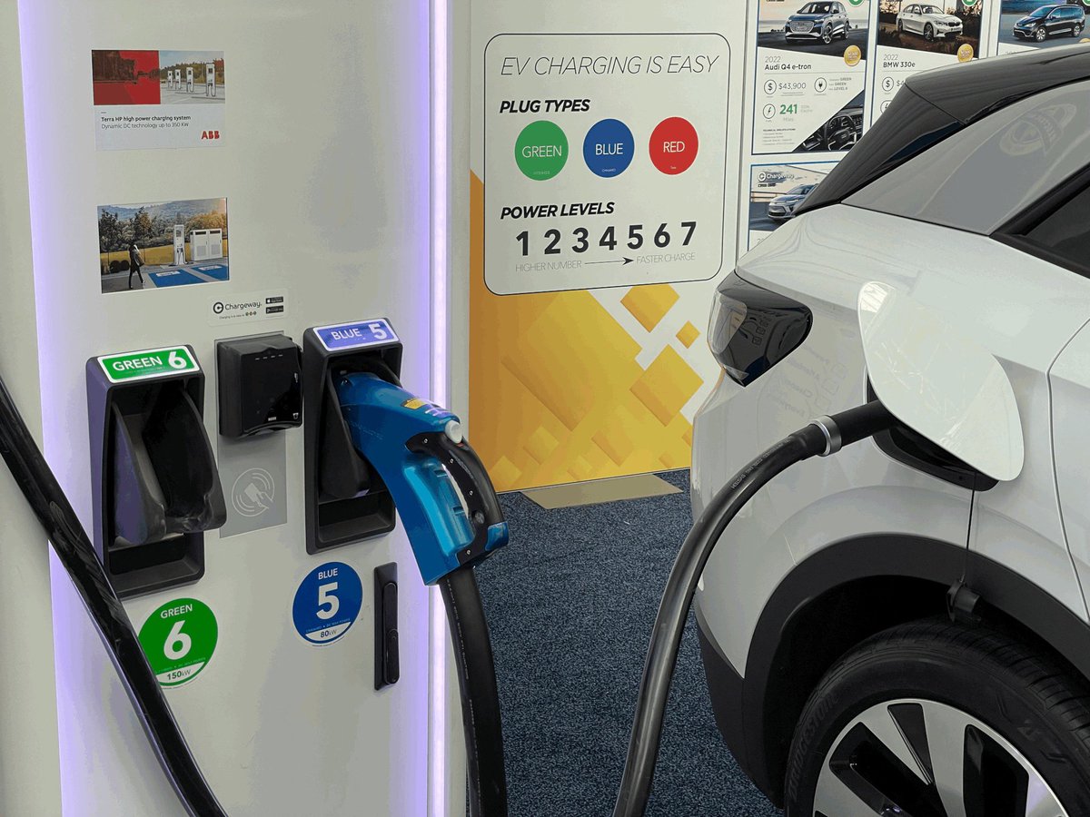 chargeway's tweet photo. @Chargeway will be at the @PDXautoshow the next few days in the Electric Avenue display with our partners @portlandgeneral and @PacificPower_OR.
The display at the show is 3-times bigger than 2020! Come on by! 🙂
#portlandautoshow #chargeway #ElectricVehicles #ElectricCars https://t.co/odIYi8ZRXt