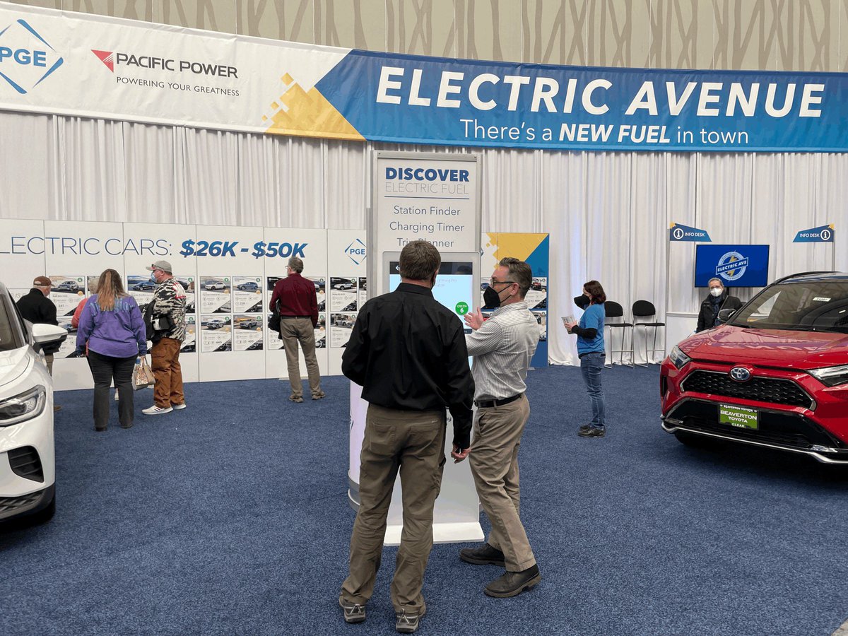 chargeway's tweet photo. @Chargeway will be at the @PDXautoshow the next few days in the Electric Avenue display with our partners @portlandgeneral and @PacificPower_OR.
The display at the show is 3-times bigger than 2020! Come on by! 🙂
#portlandautoshow #chargeway #ElectricVehicles #ElectricCars https://t.co/odIYi8ZRXt