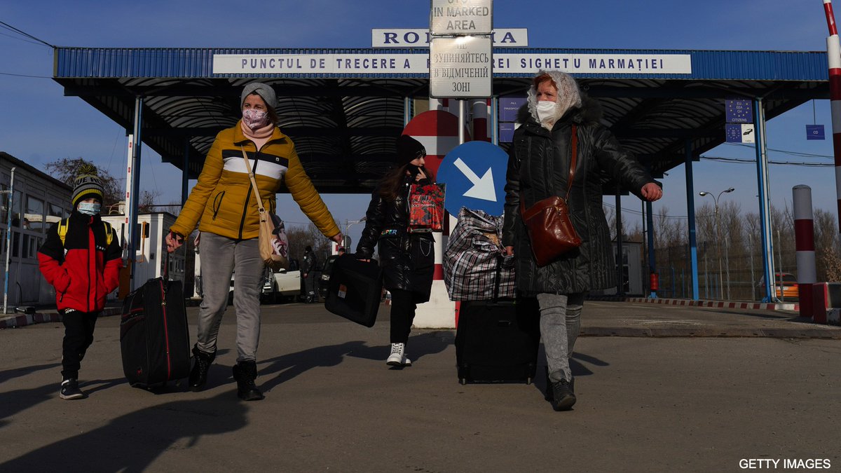 bbcworldservice's tweet photo. Families fleeing Ukraine are being separated as younger men are held back to fight. UN agencies predict five million citizens will try to leave the country.
 
A journalist at a checkpoint in Romania says he’s witnessed women and children going ahead alone

https://t.co/ufp6vaCxWc https://t.co/VjEVfZNVQg