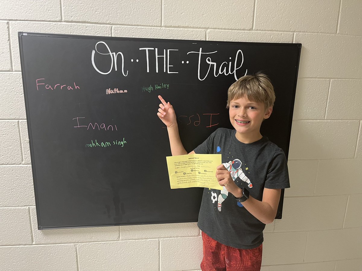 Mustang Trail Award! Thanks for being a leader! <a href="/MPE_Mustangs/">Mountain Park ES</a>