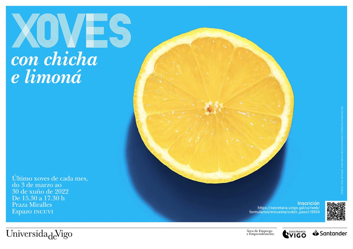 Ós xoves a chicha a porán os convidados e a limonada será invitación da casa!! 😜

O próximo XOVES arrincamos o ciclo de charlas “XOVES CON CHICHA E LIMONÁ” da <a href="/uvigo/">Universidade de Vigo</a>

ℹ️ linktr.ee/aee.uvigo