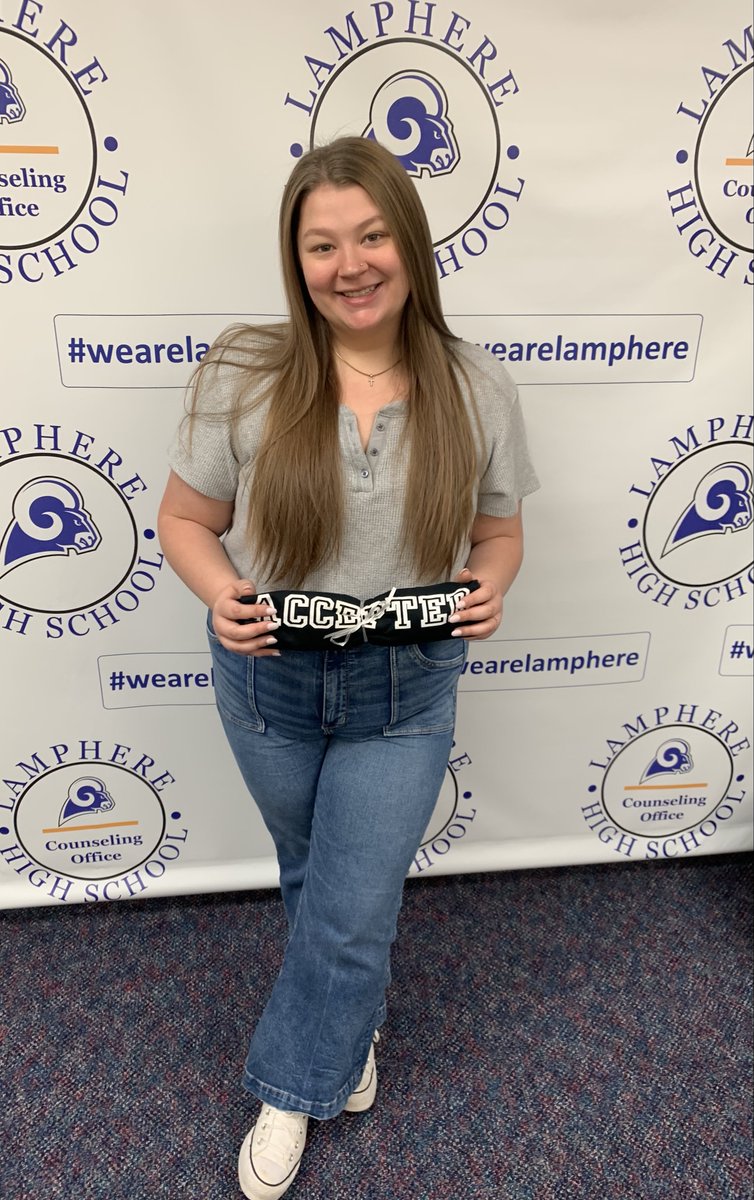 LHSCounsel's tweet photo. Congrats to our @LamphereHS senior Emma Paavo on her acceptance to @michiganstateu, @GVSU, @SVSU, @CMUniversity, @WesternMichU, and @oaklandu!! #WeAreLamphere https://t.co/fat1sbsPpR