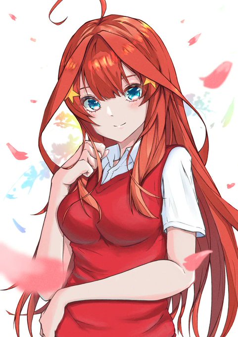 ⭐ Itsuki Nakano ⭐さんがTwitterに投稿した中野五月(五等分の花嫁)のイラスト。