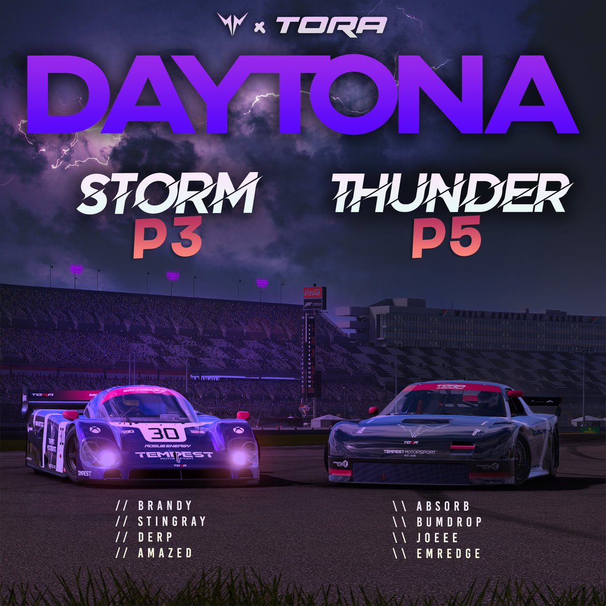 Tempest_Msport's tweet photo. ⚡️ With Sebring just around the corner, can the team improve even further on their double top 5 finish at Daytona? 🏎️💨

👨‍🎨 @smsqnn https://t.co/YvYVceetr7