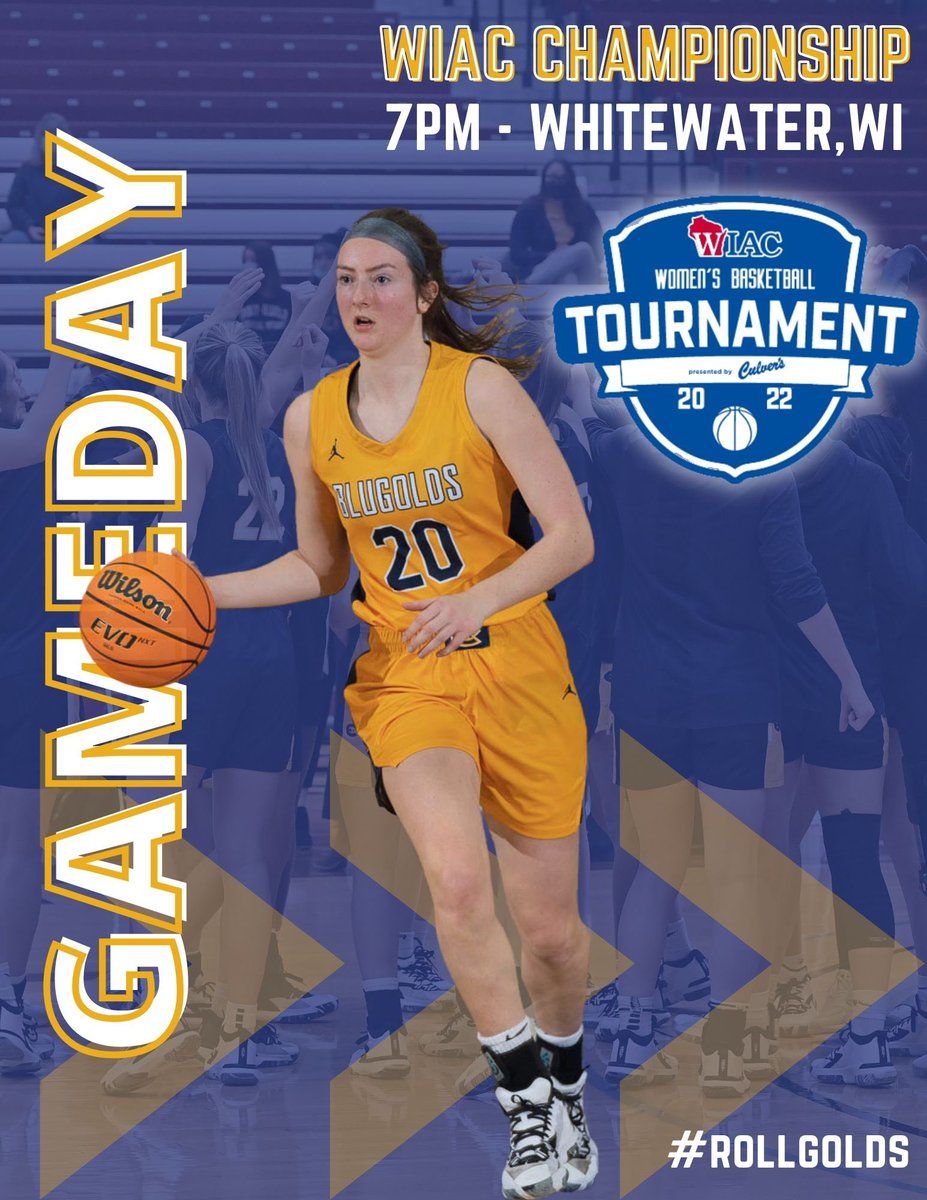WIAC Tournament Championship Tonight #RollGolds

📍Kachel Gym - Whitewater, WI
🆚 UW-Whitewater
🕖 7PM
📺 blugolds.com/gameday