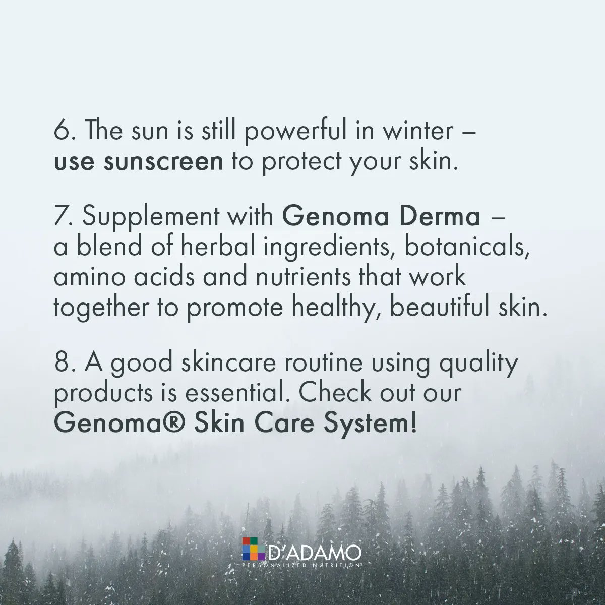 DADAMONUTRITION's tweet photo. Wind, cold air and central heating can take a toll on your skin, leaving it dry, flaky, itchy and just downright uncomfortable. Here are our tips for healthy glowing skin all year round! Full blog:  https://t.co/W7Nd4Tc51p
#skincare #bloodtype #bloodtypediet #eatright4yourtype https://t.co/r5YsIwj3H7