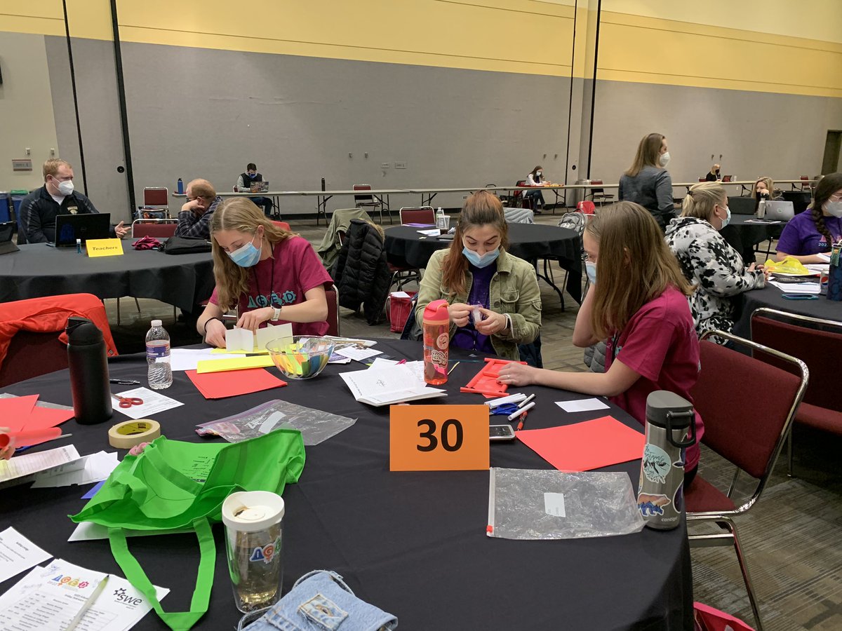SHS_Counselors's tweet photo. SHS students are participating in Introduce a Girl to Engineering Day at Bartle Hall today. They are participating in a design challenge to build a bridge with the help of female engineers from the Kansas City area. @SWEinKC_IGED #IGED https://t.co/PsyiyPrMhY