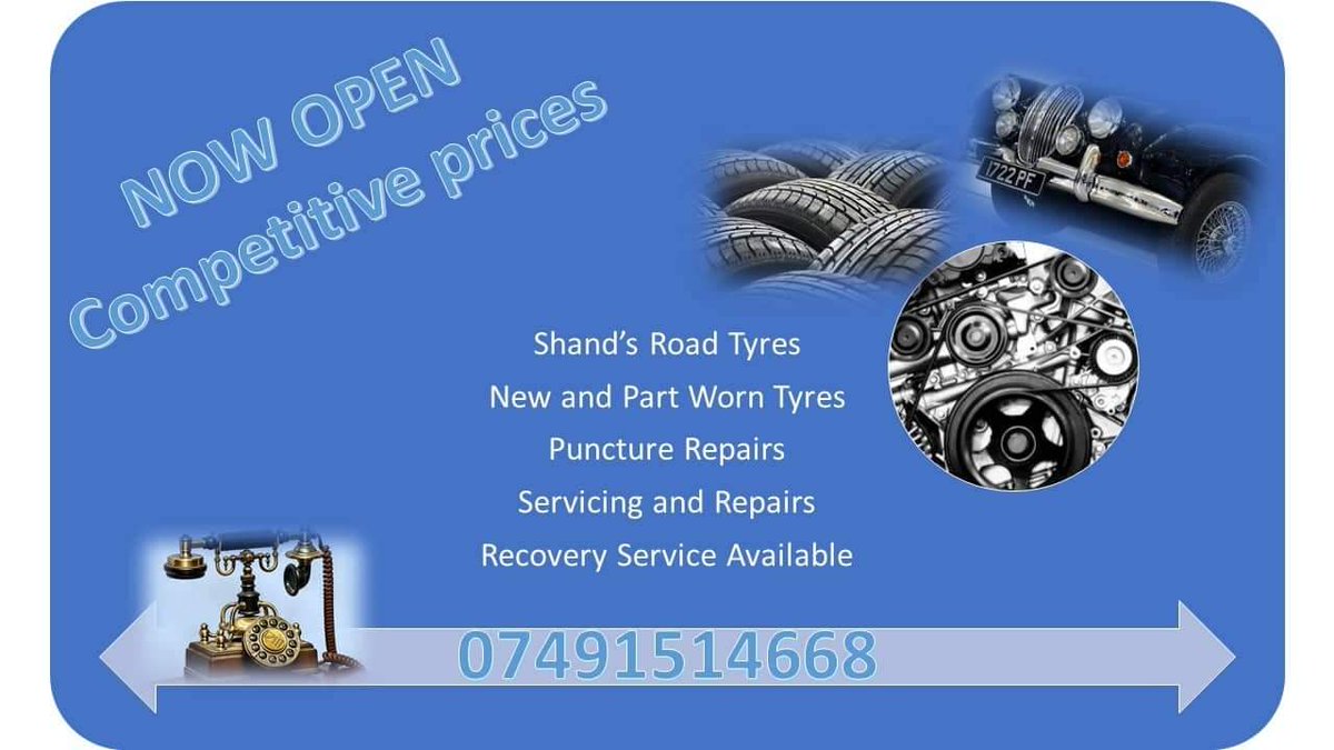 Cwmlaurie's tweet photo. #tyres #partworntyres #Newtyres #punctures #servicing #scrap #newbusiness  #Ammanford call Andrew directly to discuss your needs. Please retweet #supportlocalbusiness https://t.co/VI6I2Gjsrq