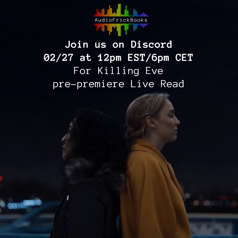 AudioFrickBooks's tweet photo. Did you hear it too? People whisper that there's #KillingEve premiere coming up...

Join us 27th February at 12pm EST/6pm CET for pre-premiere fanfiction live read over at our discord server. Click the link to join and we hope to see you all there! 

https://t.co/LiKQG3Q7kI https://t.co/YQqQJvJatU