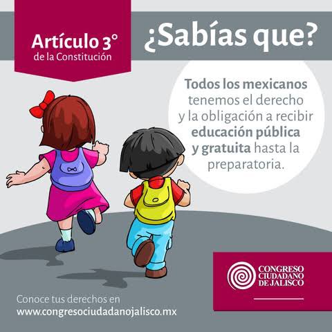 El #Artículo 3o Menciona que toda persona tiene derecho a la #educación, la educación inicial es un derecho de la niñez y será responsabilidad del Estado concientizar sobre su importancia. <a href="/omaralpuche/">omar alpuche leal</a> 

ordenjuridico.gob.mx/Constitucion/a…

#CongresociudadanodeJalisco