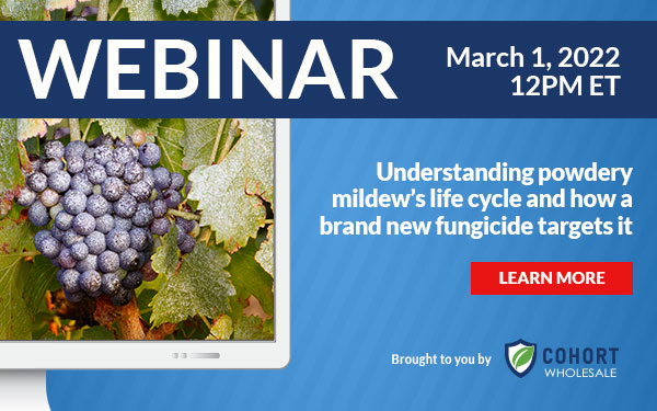 Fruit & Vegetable Mag (@fruitandvegmag) on Twitter photo Join us on Tuesday for a free, live webinar, #sponsored by <a href="/CohortWholesale/">Cohort Wholesale</a>! <a href="/NichinoAmerica/">Nichino America</a>'s Dr. James Adams will share insights on powdery mildew, how to combat it, and a new fungicide option.
Register today at buff.ly/3onjRv6 Join us on Tuesday for a free, live webinar, #sponsored by <a href="/CohortWholesale/">Cohort Wholesale</a>! <a href="/NichinoAmerica/">Nichino America</a>'s Dr. James Adams will share insights on powdery mildew, how to combat it, and a new fungicide option.
Register today at buff.ly/3onjRv6
