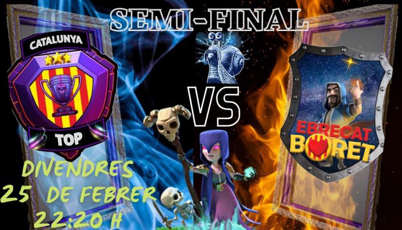 Hoy tenemos las semis de la gran #mirrorcup <a href="/LleidaPonent/">Lleida Ponent</a> 

<a href="/CatalunyaTop_/">CatalunyaTop_CoC</a> vs <a href="/ebrecatcoc/">Ebrecat❤Boret</a> 

<a href="/ALLiCRACS/">ALLiCRACS</a> vs <a href="/EGNesports/">EGN Esports</a> 

Nos tomamos una copita por pleno ?! Y disfrutamos de este espejito e igual terminamos viendo doble. 
twitch.tv/manqueton