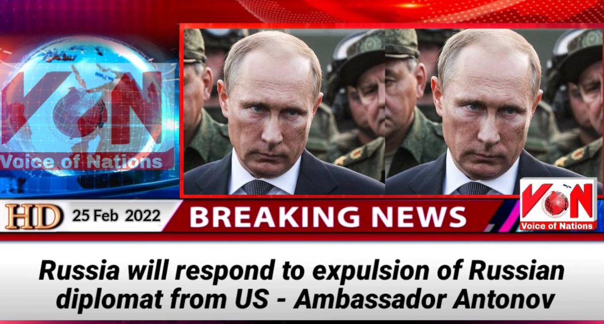 VoiceOfNations7's tweet photo. Russia will respond to expulsion of Russian diplomat from US - Ambassador Antonov
#VoiceOfNations https://t.co/IhVYUx2T4H