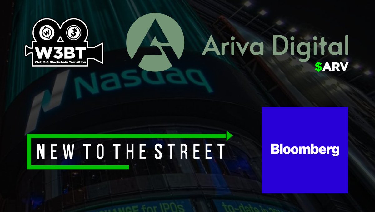 W3₿T 🌐⛓️ (@realw3bt) on Twitter photo Watch <a href="/NewToTheStreet/">New to The Street</a> on #Bloomberg <a href="/business/">Bloomberg</a> Feb 26th 6pm EST for an interview with <a href="/MarketJane/">Jane King</a> from <a href="/Nasdaq/">Nasdaq</a> and updates from <a href="/ArivaCoin/">Ariva Digital</a> $ARV; a travel & tourism company for the #RealWorld and the #metaverse. #Blockchain #Crypto #W3BT #ARV Watch <a href="/NewToTheStreet/">New to The Street</a> on #Bloomberg <a href="/business/">Bloomberg</a> Feb 26th 6pm EST for an interview with <a href="/MarketJane/">Jane King</a> from <a href="/Nasdaq/">Nasdaq</a> and updates from <a href="/ArivaCoin/">Ariva Digital</a> $ARV; a travel & tourism company for the #RealWorld and the #metaverse. #Blockchain #Crypto #W3BT #ARV