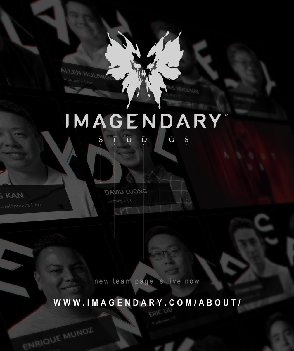 ImagendaryS's tweet photo. Our new team page is up!!
https://t.co/OUwWyqhKYo
Proud to call these talented people our co-workers as we seek out new heights in cinematics and video games. https://t.co/sYZthQpTS7
