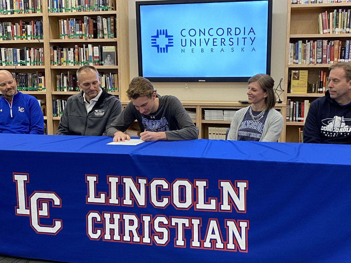 Linc_Christian's tweet photo. Hudson Opp signed a letter of intent to continue his education and run cross country/track at Concordia University. Congratulations Hudson! We are excited you are going to continue to run and be a part of a collegiate team with Christ at the center. #lcssenior #morethanrunning https://t.co/GuEKyZB4ku