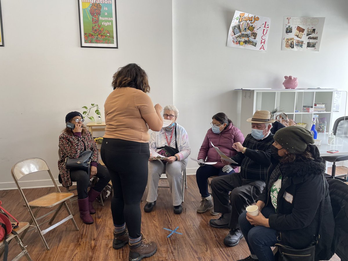 CommsUnited's tweet photo. #CommunitiesUnited leaders prepare for the groundbreaking ceremony of Maria Elena Sifuentes affordable housing apartments @LatinoUnionChi #HomeisHealing #ROOTS #HealingThroughJustice https://t.co/bvVN5m2OKO