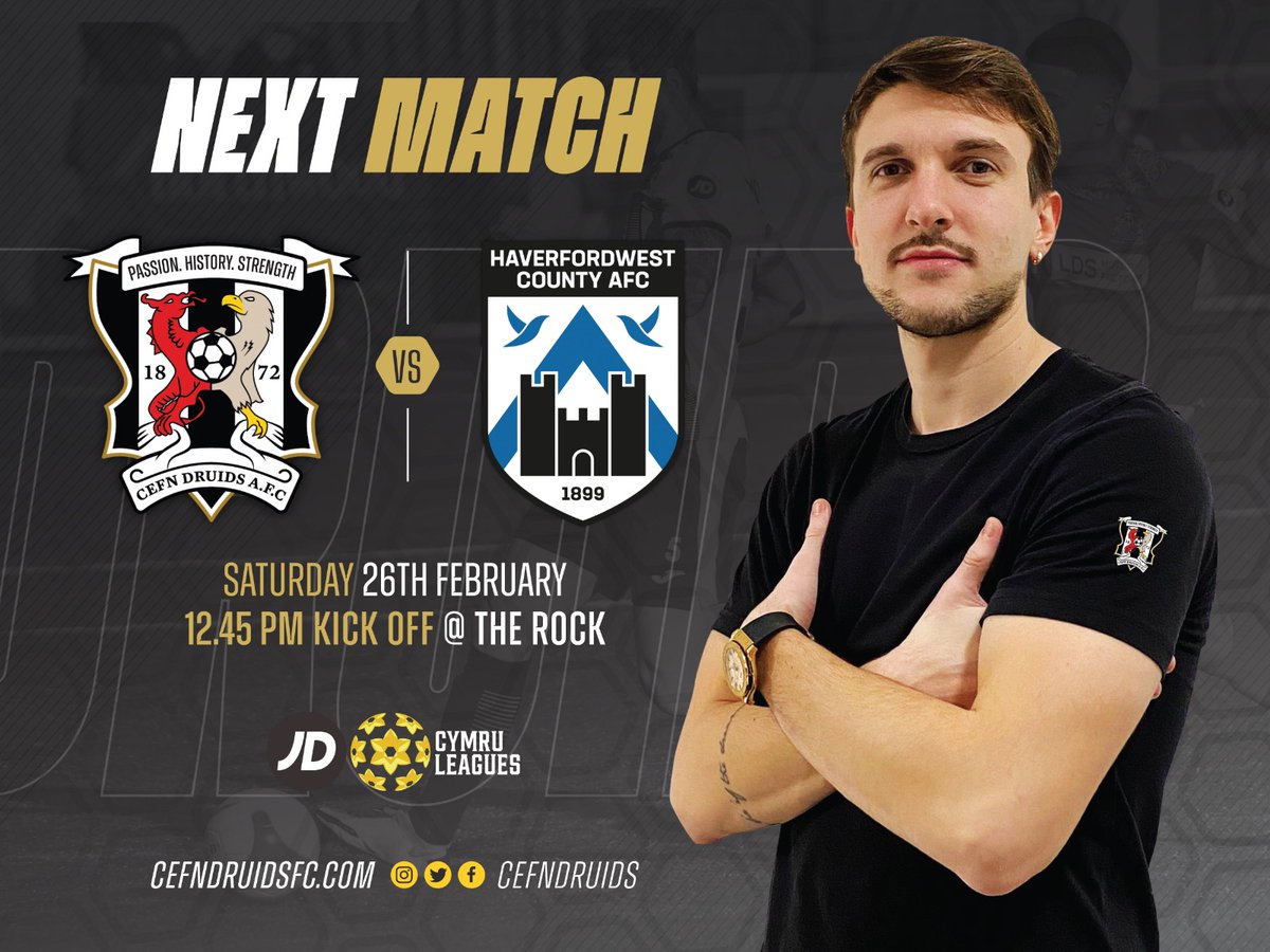Match Preview! 📝

A big clash at The Rock tomorrow afternoon as Druids look to close out Phase 1 on a high 👊

All the details below 👇

cefndruidsfc.com/match-preview-…

Come on you Druids! ⚫️⚪️