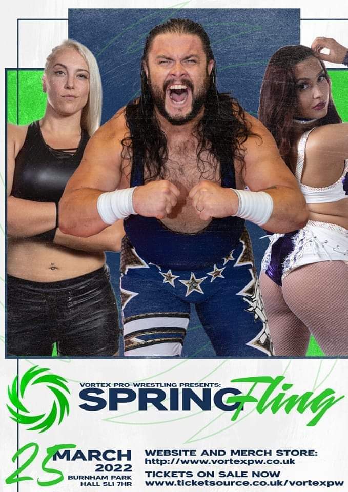 VortexWrestling's tweet photo. 4 WEEKS TODAY! Vortex Pro-Wrestling return to Burnham Park Hall on Friday March 25th all ages welcome!

Featuring Bullit, Barry Gonzales, L.A Taylor, Amira Blair and many more! 

Get your tickets now at https://t.co/rGsDYS8K1F https://t.co/OlFjPQslRJ