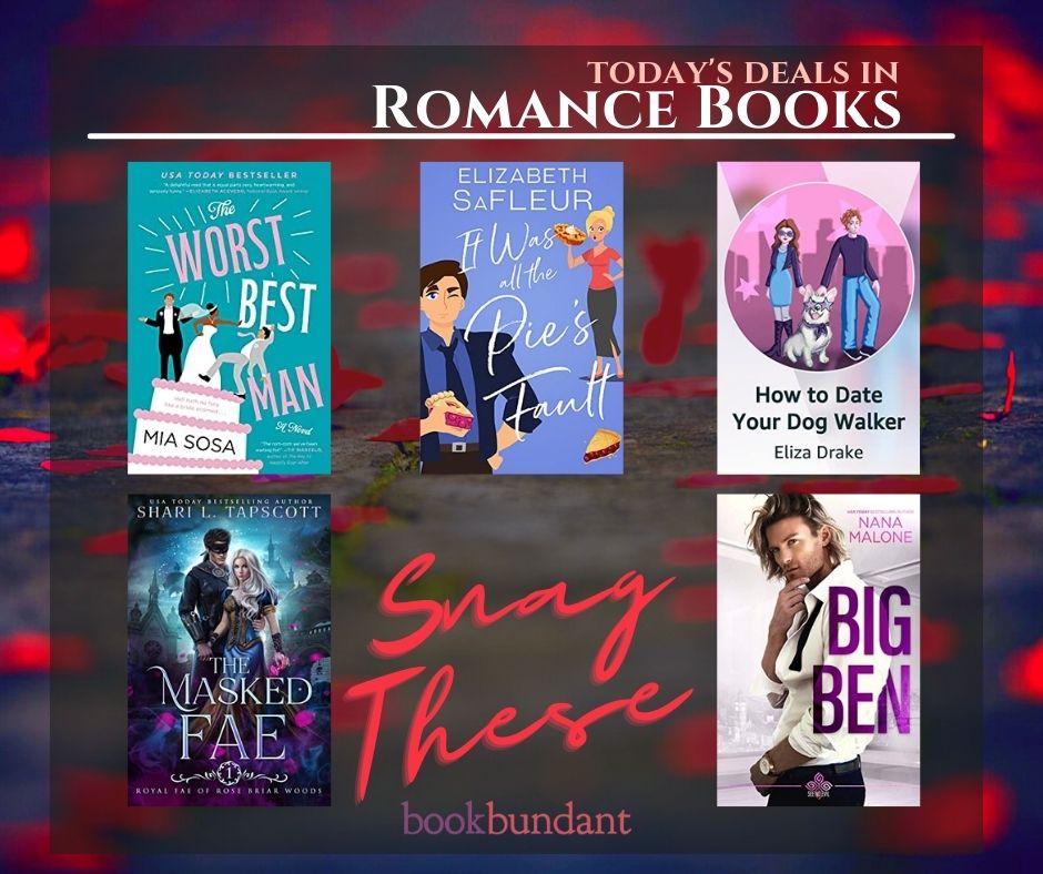 Love #RomanceBooks? So do we! Check out today's #Deals and #NewReleases here: bookbundant.com/romancedeals
#Reading  #bookish  #RomanceBooks  #bookaddict  #bookaholic  #amreading  #amreadingromance #RomanceReaders  #readingcommunity  #indieauthors  #KindleUnlimited #romancenovel