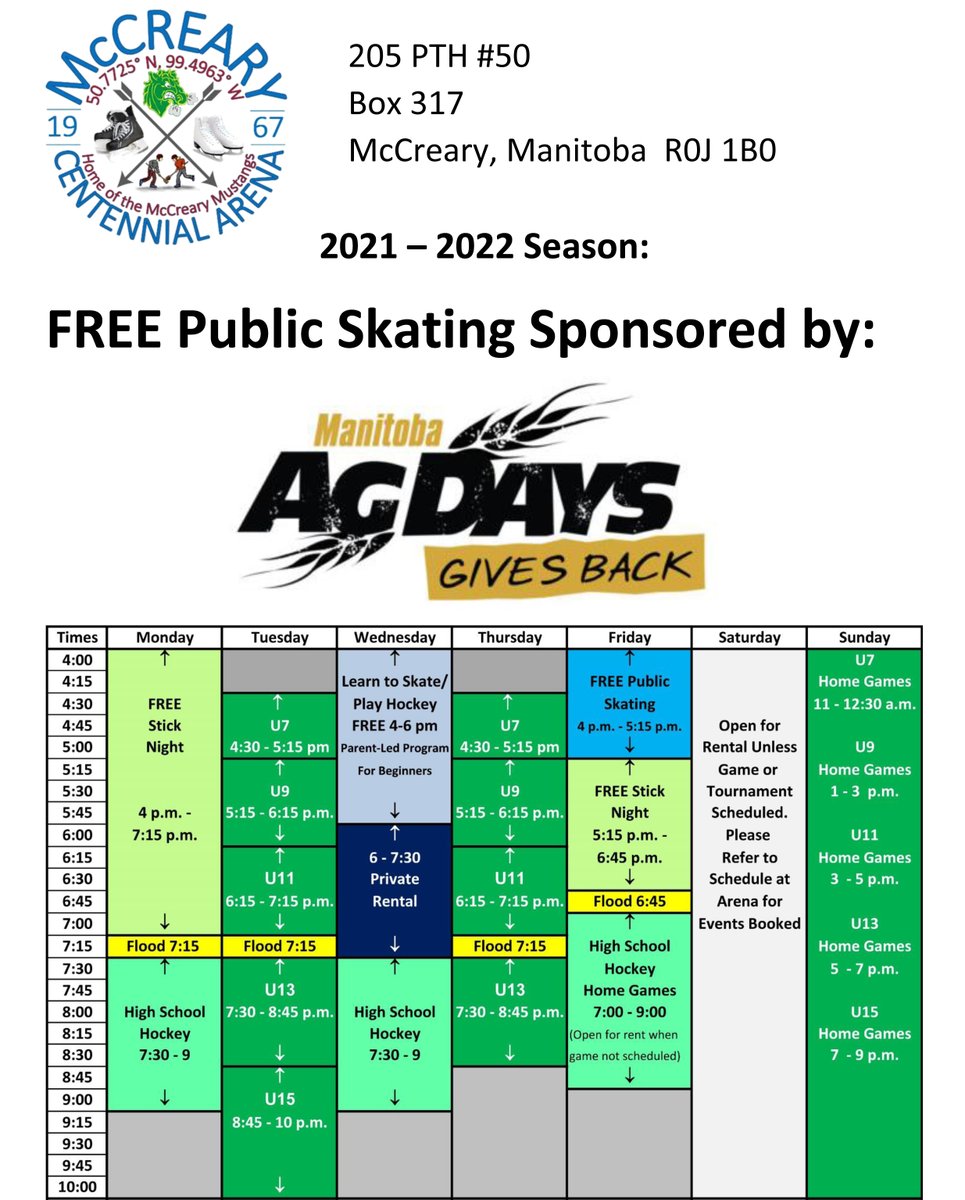 A HUGE Shoutout and a great big THANK YOU to Manitoba Ag Days for sponsoring our FREE Public Skating this year!! ❤
#agdaysgivesback #agdays22 <a href="/MBAgDays/">Manitoba Ag Days</a>