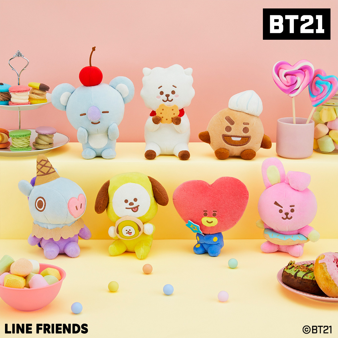 一番くじ(BANDAI SPIRITS) on Twitter: "⋰ 本日発売???? ????一番くじ #BT21 SWEET MAGIC???? ⋱ かわいらしく首を傾げ、おすわりポーズをしたBT21たちのぬいぐるみをA~G賞にラインナップしました???? ファミリーマート限定で1回700円(税10%込)にて発売です???? 詳細????https://t ... cooky 一番くじ クッキー SWEET MAGIC ぬいぐるみ