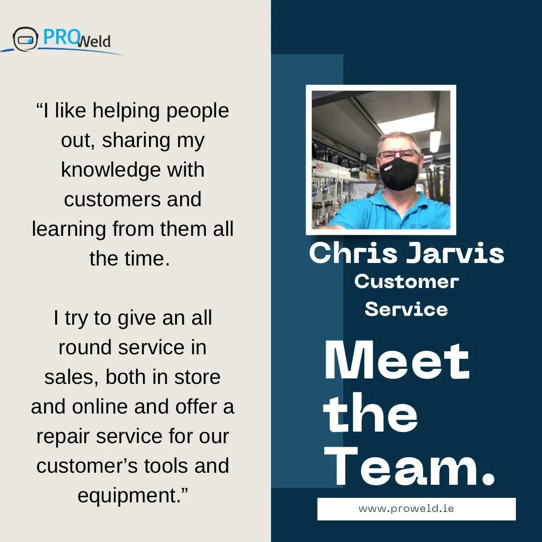 ProWeld_Ireland's tweet photo. Meet another member of our team here at ProWeld in Athlone!

https://t.co/hJAZeH4Kxm

#MeetTheTeam #supportlocal #proweldireland https://t.co/EhJ7vpjquf