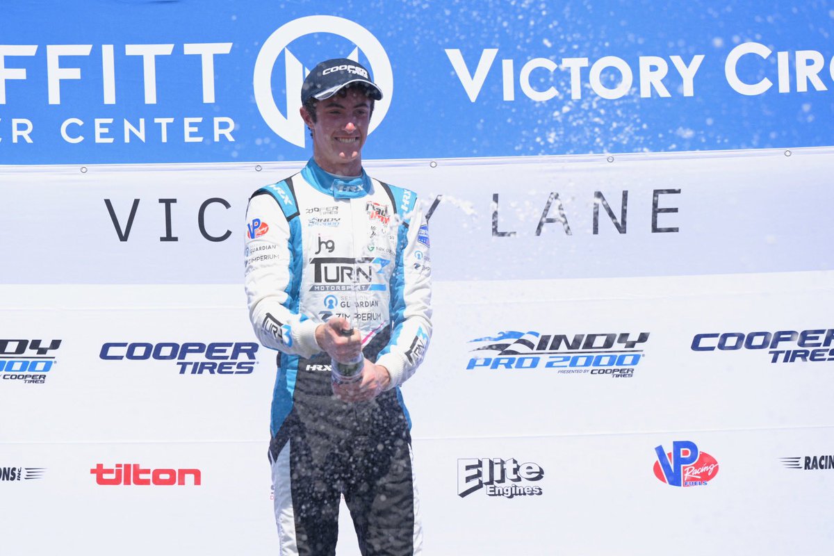 Congratulations to Josh Green on his Race 1 and first ever Indy Pro 2000 win!🏆🍾

#RoadToIndy | #TeamCooperTire | #GPSTPETE