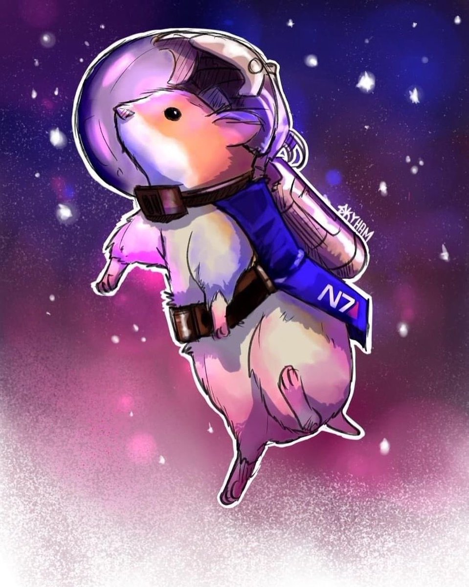 Fan Art Friday: Space Hamster by tumblr artist skyllianhamster. Go for the eyes, little guy!

#MassEffect #MassEffectFanArt #MassEffectLegendaryEdition #fanartfriday #spacehamster #miniaturegiantspacehamster