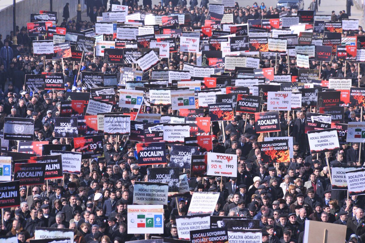 Xocalıya ədalət 30! 
Justice for Khojaly 30! 
 
Never again!  
Никогда не позволим повториться! 
 
Xocalı soyqırımı – bəşəri cinayət! 
Khojaly: war crime, crime against humanity, genocide! #JusticeforKhojaly 
#KhojalyGenocide 
#Khojaly30