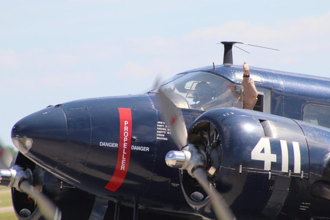 CAF1957's tweet photo. Our reaction when anyone asks if we're ready to head out for the weekend! 😁

Have you met CAF #GulfCoastWing's Navy JRB #Expeditor that goes by the name #LittleRaider?

📸 Charles Scott Williams

#TGIF #FridayFun https://t.co/xSVaSukJF7